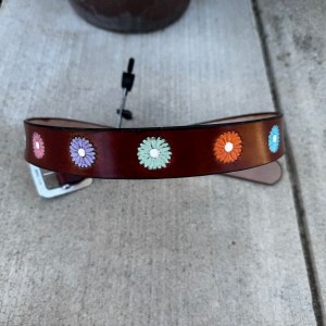 Handmade Leather Daisy Belt