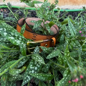 Handmade Star Stamped Leather Belt