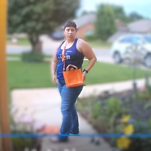 Limited Edition Handmade Orange Sherbet Colored Vinyl Mini Tote with Rainbow Hardware Adjustable Detachable Crossbody Strap