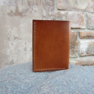 Handmade Cowhide Trifold Wallet with Six Card Pockets